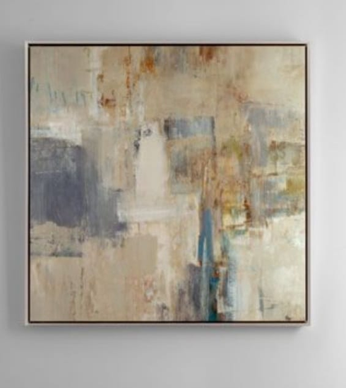 Obra abstracta enmarcada